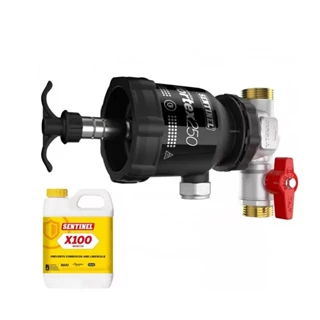Sentinel Protection Pack: Vortex 250  22mm iszapleválasztó + Sentinel X100/1 inhibitor adalék VOR250-PRO