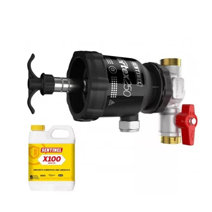 Sentinel Protection Pack: Vortex 250  22mm iszapleválasztó + Sentinel X100/1 inhibitor adalék VOR250-PRO