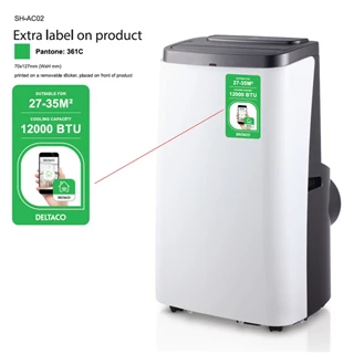 Deltaco SMART HOME SH-AC02 mobil smart klíma, 3,5W, 12000 BTU, WI-FI, hűt, 3 év garancia SH-AC02 Deltaco SMART HOME SH-AC02 mobil smart klíma, 3,5W, 12000 BTU, WI-FI, hűt, 3 év garancia SH-AC02