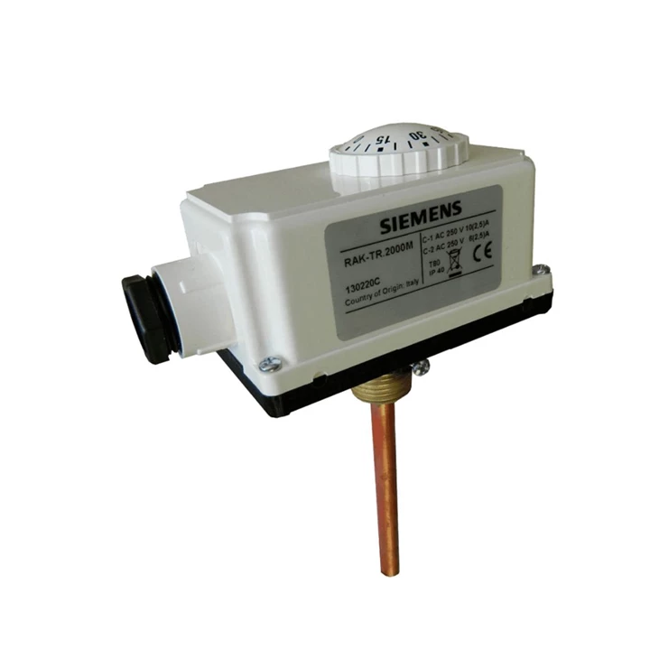 Siemens merülőtermosztát külső állítással 24 / 230 V RAK-TR.2000M Siemens merülőtermosztát külső állítással 24 / 230 V RAK-TR.2000M