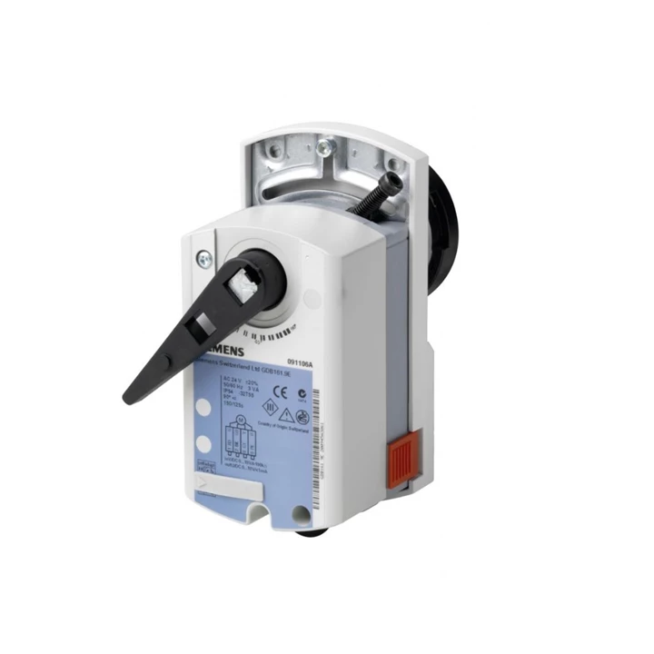 Siemens 3-járatú csaphoz motor VBI61, AC 230 V, 2- vagy 3-pont szabályozás, forgásirány váltó kapcsoló GDB341.9E