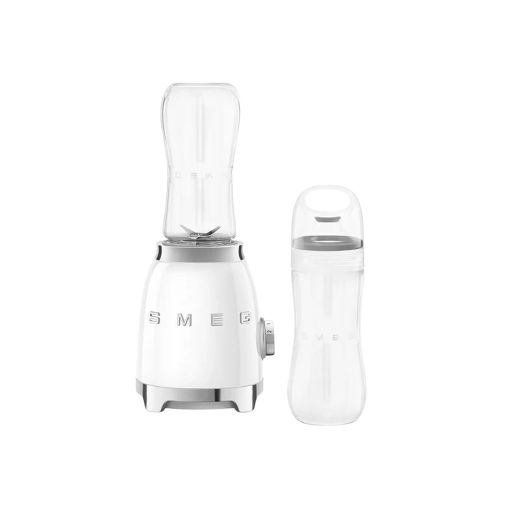 Smeg Egyszemélyes turmixgép, 50-es évek retro design, 0,6 liter, 300 w, 2 fokozat, fehér PBF01WHEU