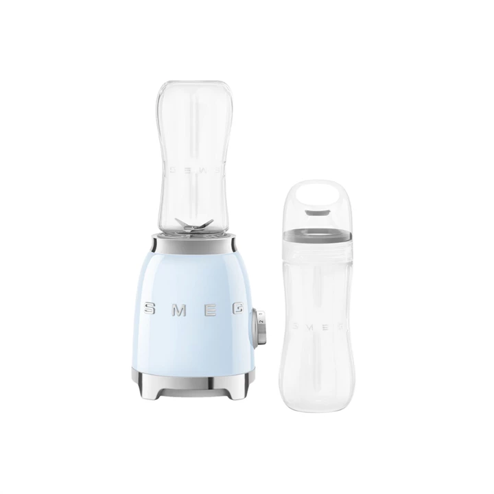 Smeg Egyszemélyes turmixgép, 50-es évek retro design, 0,6 liter, 300 w, 2 fokozat, világoskék PBF01PBEU