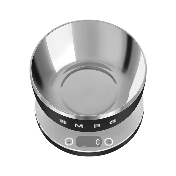 Smeg Digitális konyhai mérleg matt fekete KSC01BLMWW