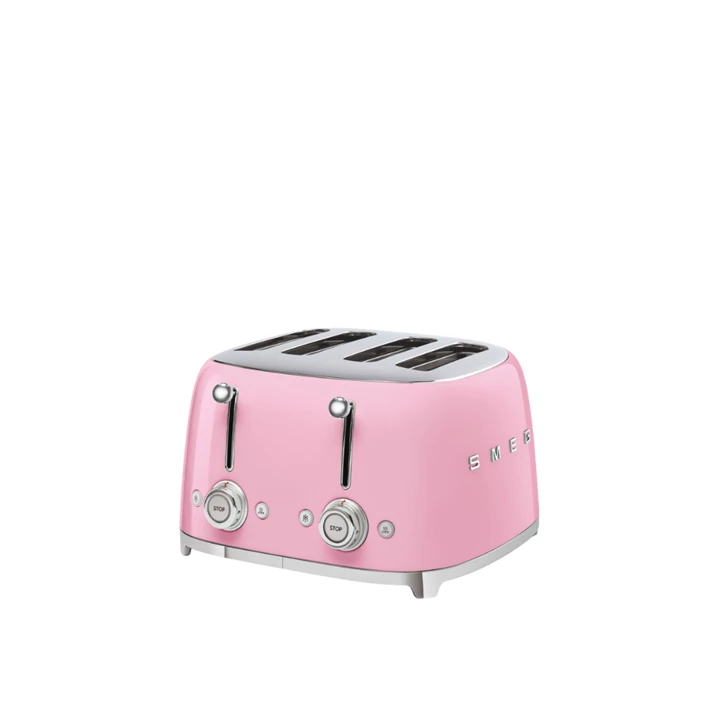 Smeg kenyérpirító, retro, 2x2 szeletes, rózsaszín TSF03PKEU
