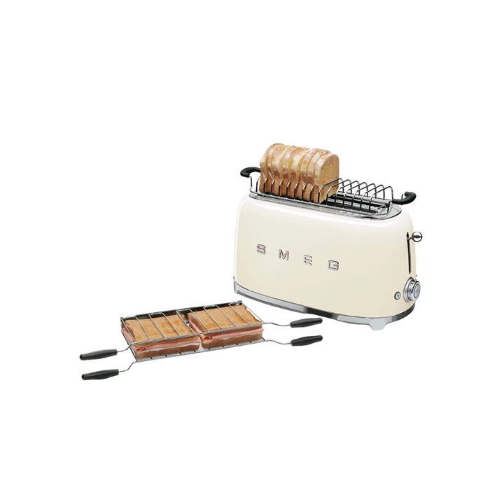 Smeg kenyérpirító, retro, 4 szeletes, bézs TSF02CREU