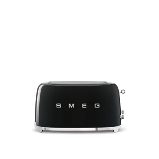Smeg kenyérípirító, retro, 4 szeletes, fekete TSF02BLEU