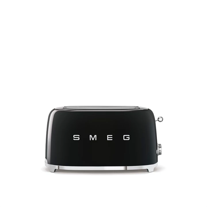 Smeg kenyérípirító, retro, 4 szeletes, fekete TSF02BLEU