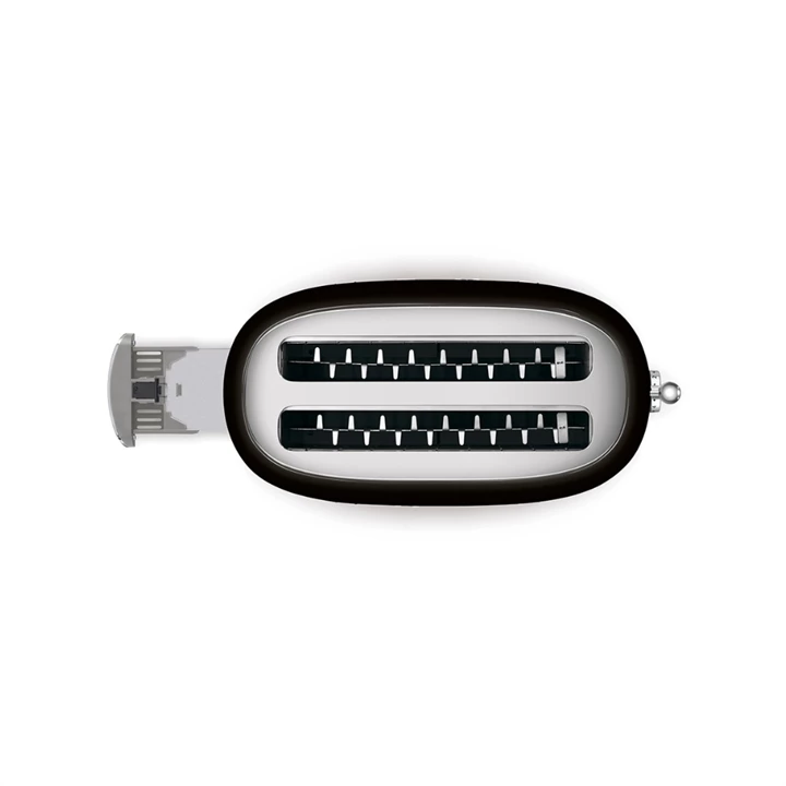 Smeg kenyérípirító, retro, 4 szeletes, fekete TSF02BLEU