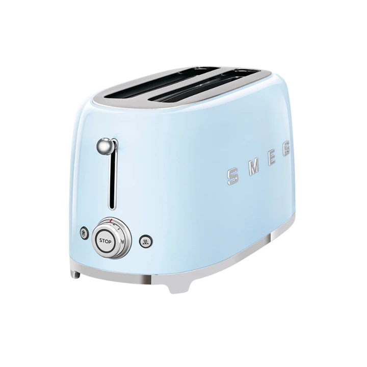Smeg kenyérpirító, retro, 4 szeletes, világoskék TSF02PBEU