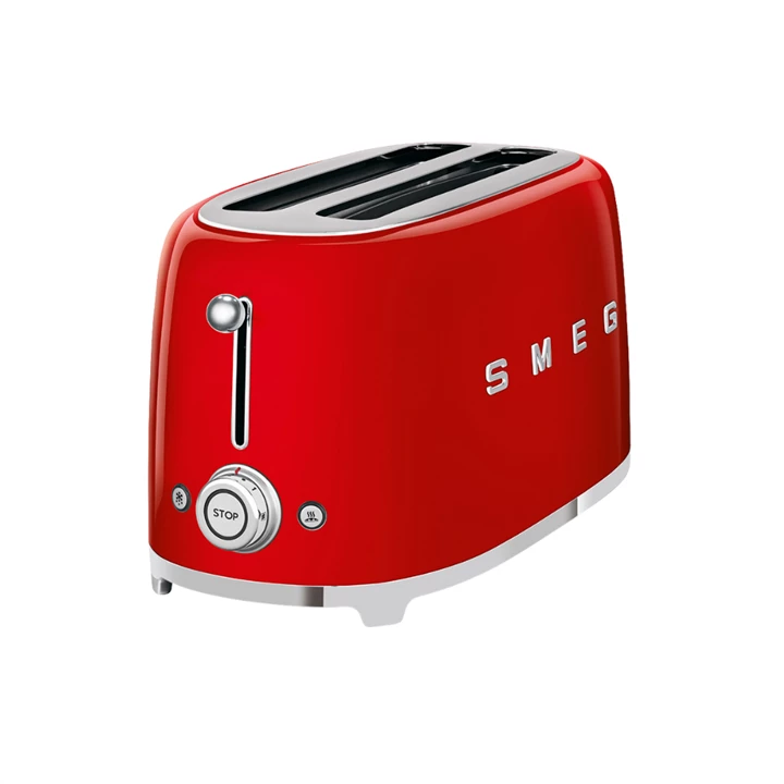 Smeg kenyérpirító, retro, 4 szeletes, piros TSF02RDEU
