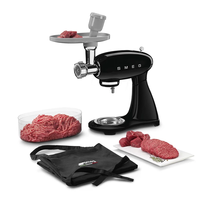 Smeg Retro konyhai robotgép, fekete test és talp SMF03BLEU