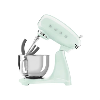 Smeg retro konyhai robotgép, világoszöld test és talp SMF03PGEU