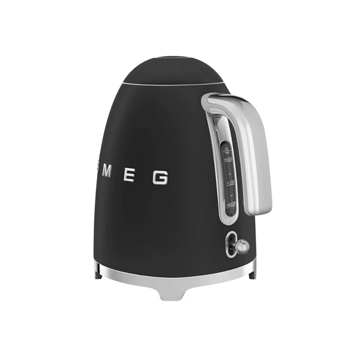 Smeg Retro vízforraló, 3d logó, matt fekete KLF03BLMEU