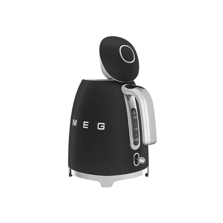 Smeg Retro vízforraló, 3d logó, matt fekete KLF03BLMEU