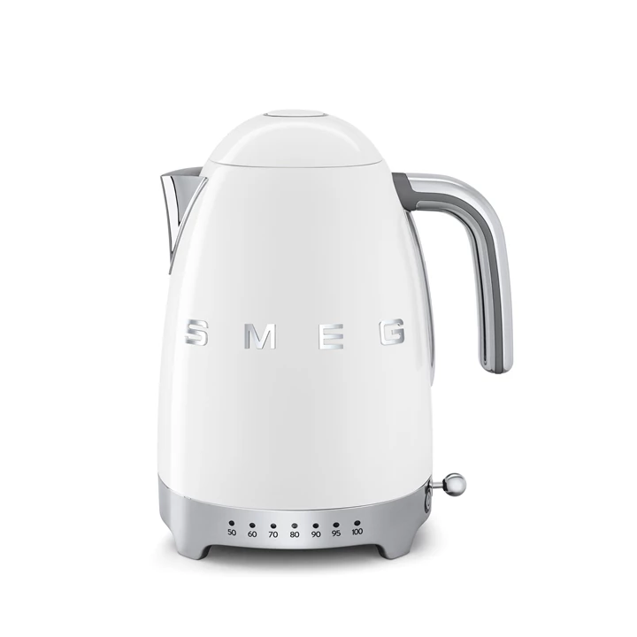 Smeg vízforraló, retro, állítható hőmérséklet, fehér KLF04WHEU