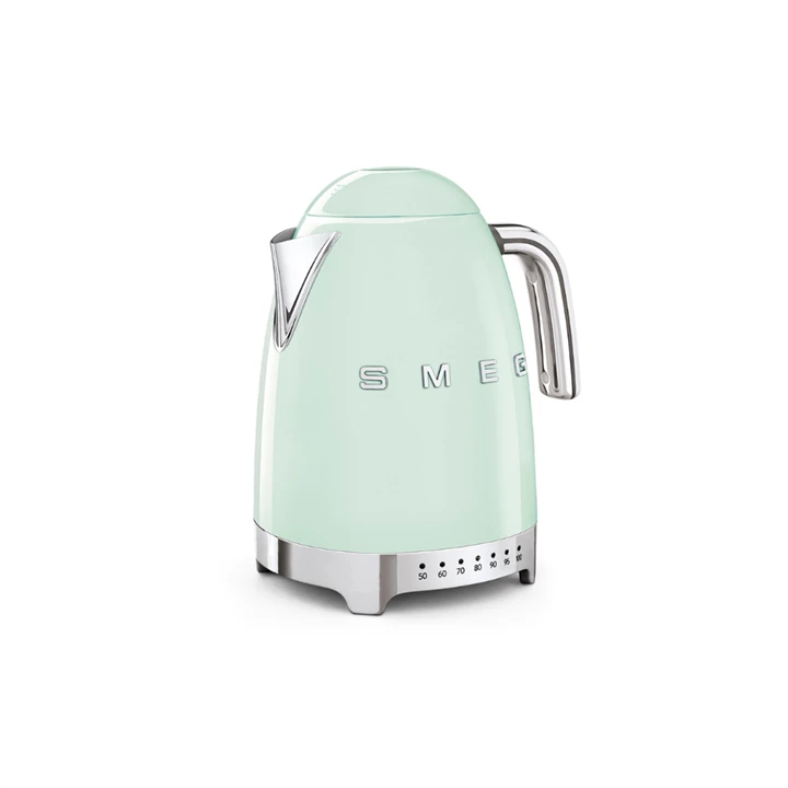 Smeg vízforraló, retro, állítható hőmérséklet, világoszöld KLF04PGEU