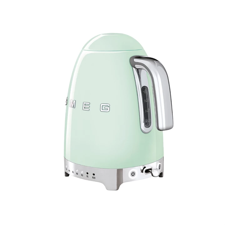 Smeg vízforraló, retro, állítható hőmérséklet, világoszöld KLF04PGEU