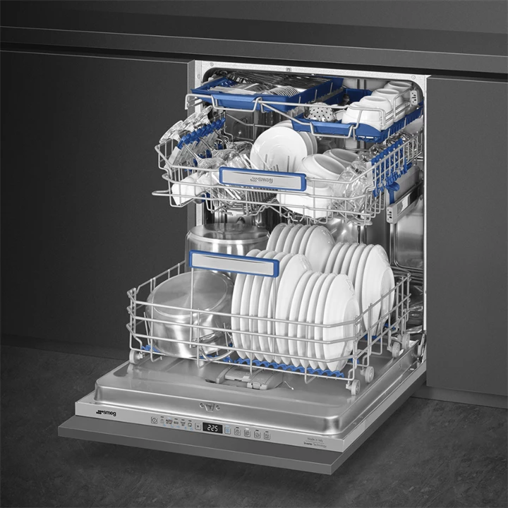 Smeg beépíthető mosogatógép, 60 cm, 13 teríték, 10+1 funkció, 7 hőmérséklet STL323BL