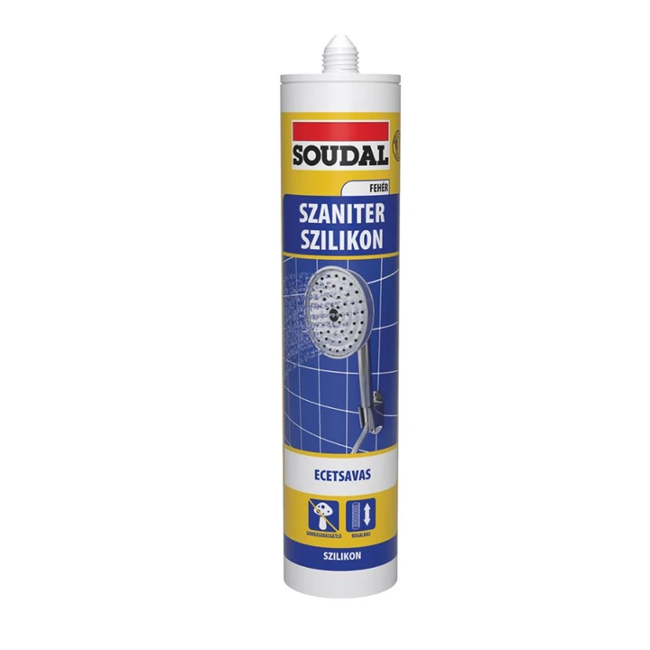 Soudal Szaniter Szilikon, fehér 280 ml 153419, 172580