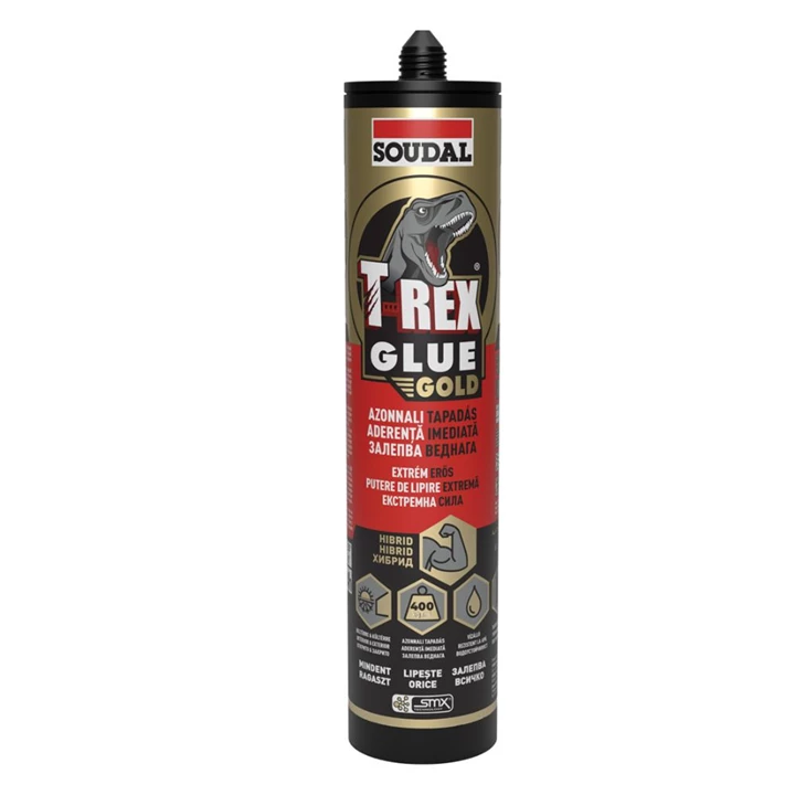 Soudal T-Rex Gold Hibrid polimer szerelő ragasztó, 290ml 146055