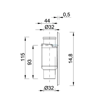 Styron klíma szifon rozsdamentes előlappal STY-300-RM