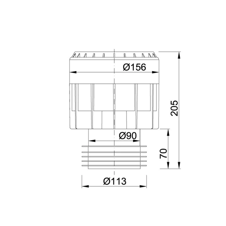 Styron légbeszívó 90/110 mm STY-090 Styron légbeszívó 90/110 mm STY-090