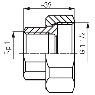 Ferro szivattyú hollandi csavarzat 6/4"-1" SG17 RÉGI Ferro szivattyú hollandi csavarzat 6/4"-1" SG17 RÉGI