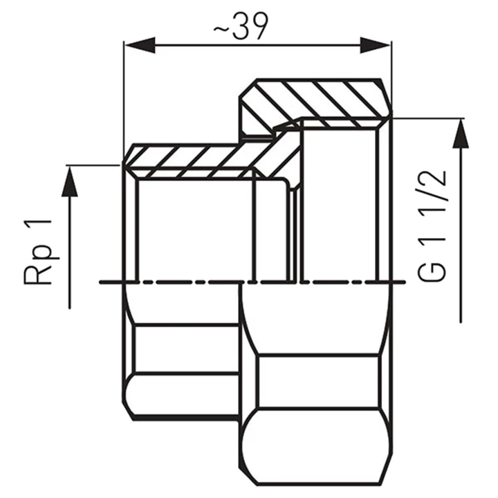 Ferro szivattyú hollandi csavarzat 6/4"-1" SG17 RÉGI Ferro szivattyú hollandi csavarzat 6/4"-1" SG17 RÉGI