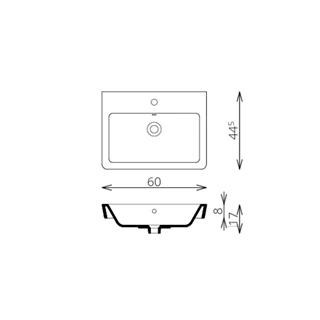 T-boss Milla 60 alsószekrény mosdóval, magas fehérfényű 139394