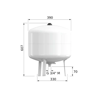 Flamco Flofix ivóvizes tágulási tartály 50L/4 (10bar) F25295
