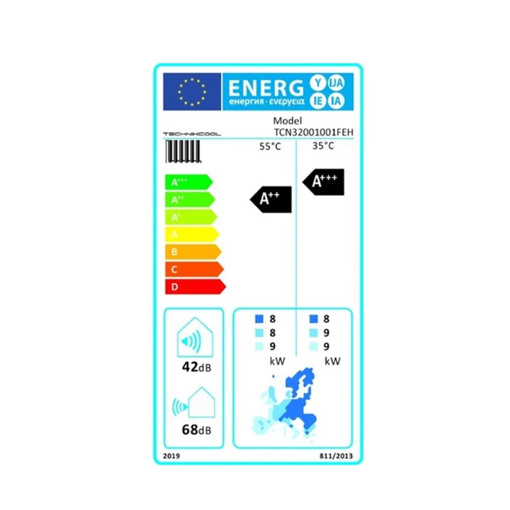 Technik Cool PRO split levegő-víz hőszivattyú, 10 kW, 1 fázisú, 230 V TCN32001001FEH