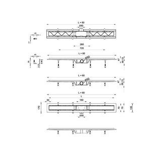 Technik Sanitary Zuhanyfolyóka, 800 mm-es, rozsdamentes Floore ráccsal, burkolható TT-F-80 Technik Sanitary Zuhanyfolyóka, 800 mm-es, rozsdamentes Floore ráccsal, burkolható TT-F-80