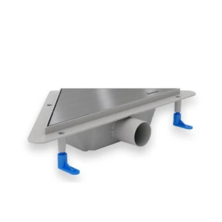 Technik Sanitary Sarok zuhanyfolyóka, rozsdamentes Klasszik ráccsal, fényes TT-KF Technik Sanitary Sarok zuhanyfolyóka, rozsdamentes Klasszik ráccsal, fényes TT-KF