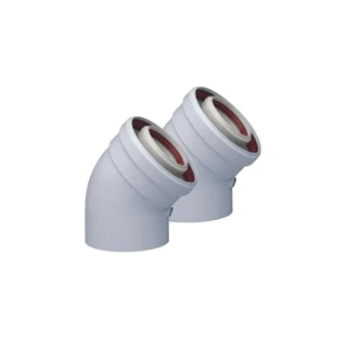 Tricox PPs/Alu könyök 80/125mm, 45° (2db) PAKÖ602C