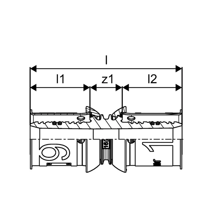 Uponor S-Press PLUS PPSU toldó 20-20 1039934 Uponor S-Press PLUS PPSU toldó 20-20 1039934