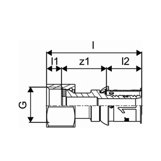 Uponor S-Press PLUS fém hollandi 25-1" BM 1070607
