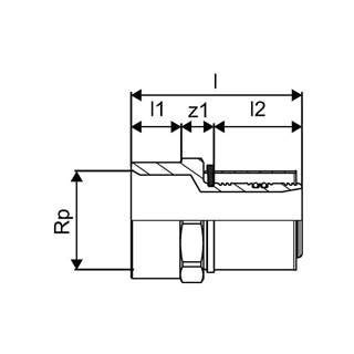Uponor S-Press belsőmenetes csatlakozó 40-6/4" BM 1046904 Uponor S-Press belsőmenetes csatlakozó 40-6/4" BM 1046904