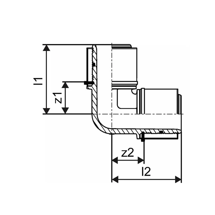 Uponor S-Press PPSU könyök 40-40 1046386 Uponor S-Press PPSU könyök 40-40 1046386