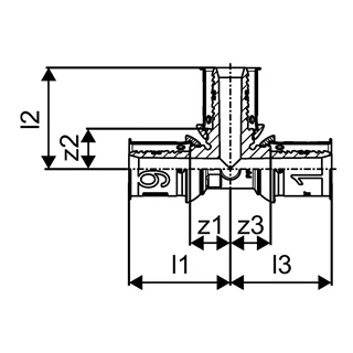 Uponor S-Press PPSU T 40-40-40 1046390