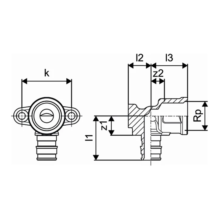 Uponor Q&E falikorong 20-1/2" BM 1023035 Uponor Q&E falikorong 20-1/2" BM 1023035