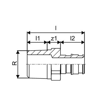 Uponor Q&E külsőmenetes csatlakozó réz 16-1/2" KM 1023003 Uponor Q&E külsőmenetes csatlakozó réz 16-1/2" KM 1023003