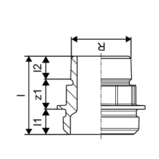 Uponor RS külsőmenetes csatlakozó 3" KM - RS3 1029133 Uponor RS külsőmenetes csatlakozó 3" KM - RS3 1029133