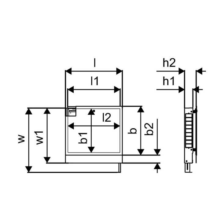 Uponor Vario osztószekrény 1150×730×110mm süllyesztett 1093477