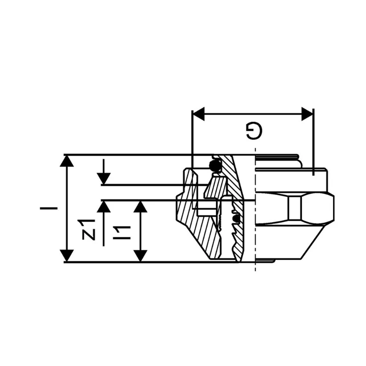 Uponor Wipex csőcsatlakozó 50x4,6-5/4" KM PN6 1018331