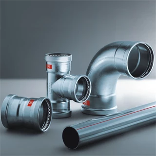 Viega Prestabo préselhető horganyzott acél T-idom, szűkített, 18 - 22 - 18 VG-558864