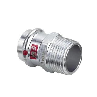 Viega Prestabo préselhető horganyzott acél külső menetes átmeneti csatlakozó, 28 - 1" KM VG-559045