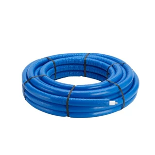 Viega Pexfit Pro-Smartpress ötrétegű cső, PE-Xc, 25 x 2,8 mm, fehér, kék 9 mm-es szigeteléssel, 25 fm/tekercs VG-607388 Viega Pexfit Pro-Smartpress ötrétegű cső, PE-Xc, 25 x 2,8 mm, fehér, kék 9 mm-es szigeteléssel, 25 fm/tekercs VG-607388
