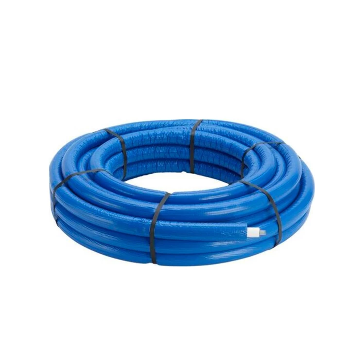 Viega Pexfit Pro-Smartpress ötrétegű cső, PE-Xc, 25 x 2,8 mm, fehér, kék 9 mm-es szigeteléssel, 25 fm/tekercs VG-607388 Viega Pexfit Pro-Smartpress ötrétegű cső, PE-Xc, 25 x 2,8 mm, fehér, kék 9 mm-es szigeteléssel, 25 fm/tekercs VG-607388