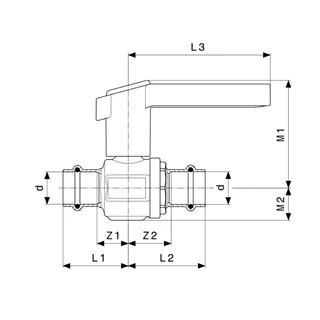 Viega Easytop gömbcsap, 28 mm, préselhető, SC-Contur, vörösöntvény, műanyag karral VG-475888 Viega Easytop gömbcsap, 28 mm, préselhető, SC-Contur, vörösöntvény, műanyag karral VG-475888